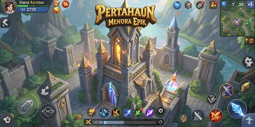 Tampilan gameplay menantang dari game Tower Defense 2739.
