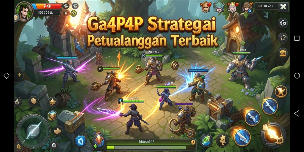 Tampilan gameplay menegangkan di 4P4P dengan strategi yang mendalam.