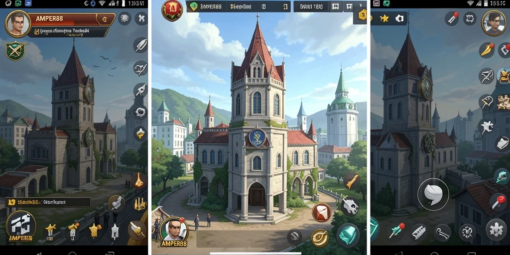 Tampilan menarik dari gameplay Tower Defense di AMPER88.