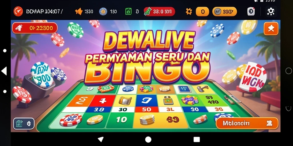 Tampilan seru gameplay Bingo di DEWALIVE.