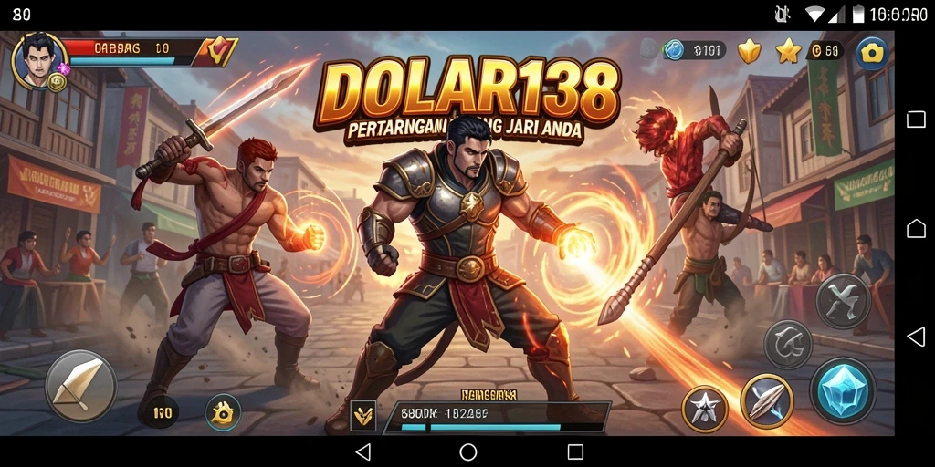 Screenshot gameplay DOLAR138 menampilkan aksi pertarungan yang intens.