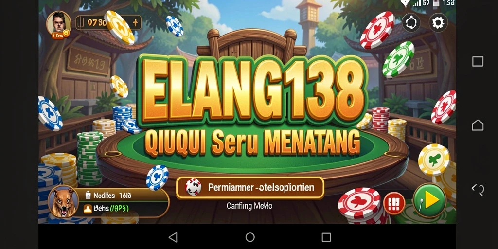 Tampilan gameplay seru dalam permainan QiuQiu ELANG138.