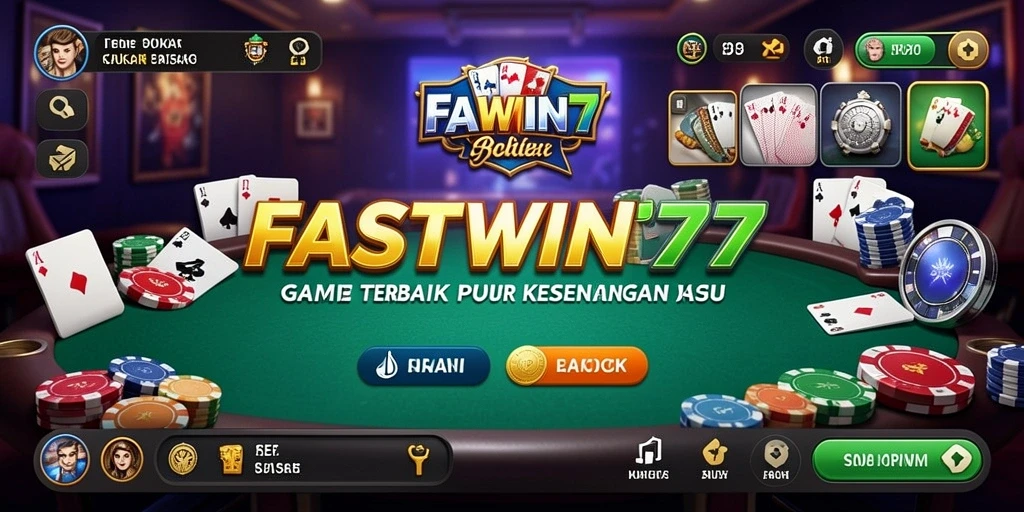 Tampilan menarik dari gameplay poker di FASTWIN77.