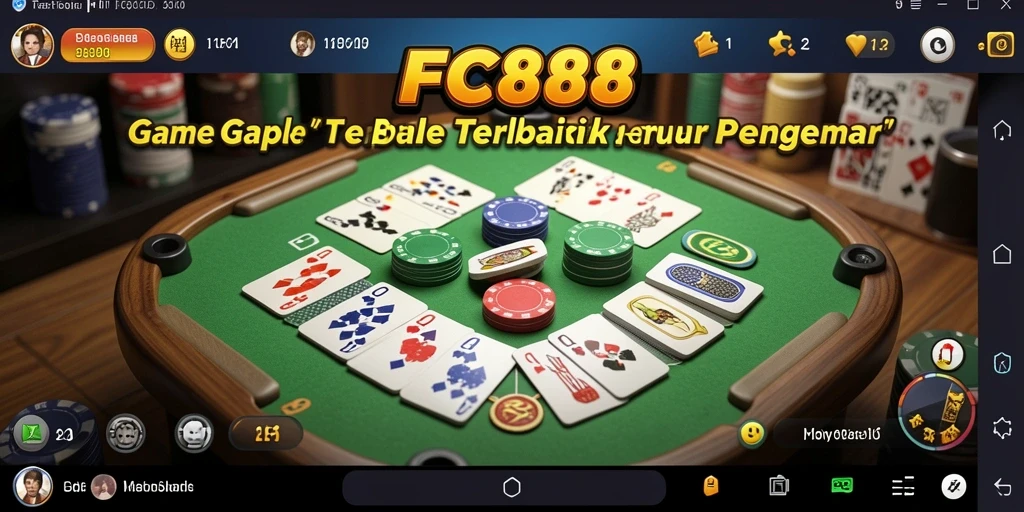 Tampilan gameplay seru dalam FC888 saat bermain Gaple.