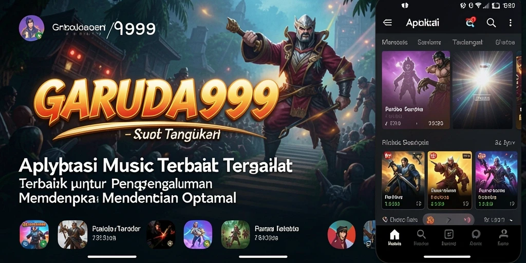 Tampilan menarik dari fitur utama GARUDA999 yang memudahkan akses musik.