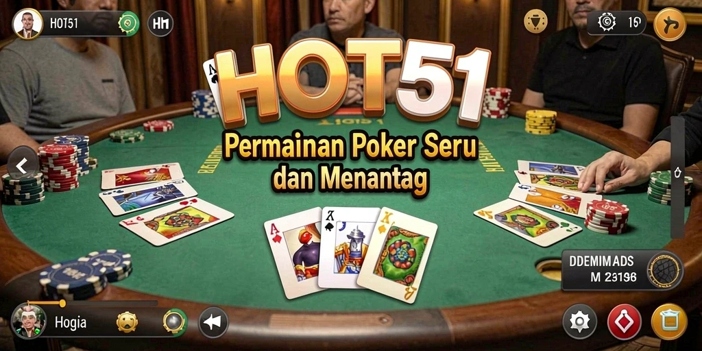 Gameplay seru poker di HOT51 yang menggugah semangat.