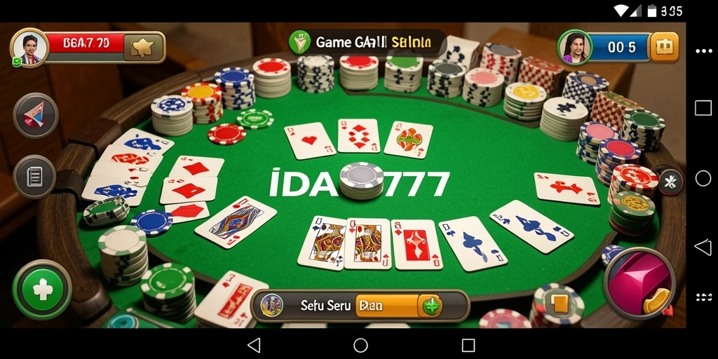 Tampilan gameplay Gaple yang menarik dalam IDA777.