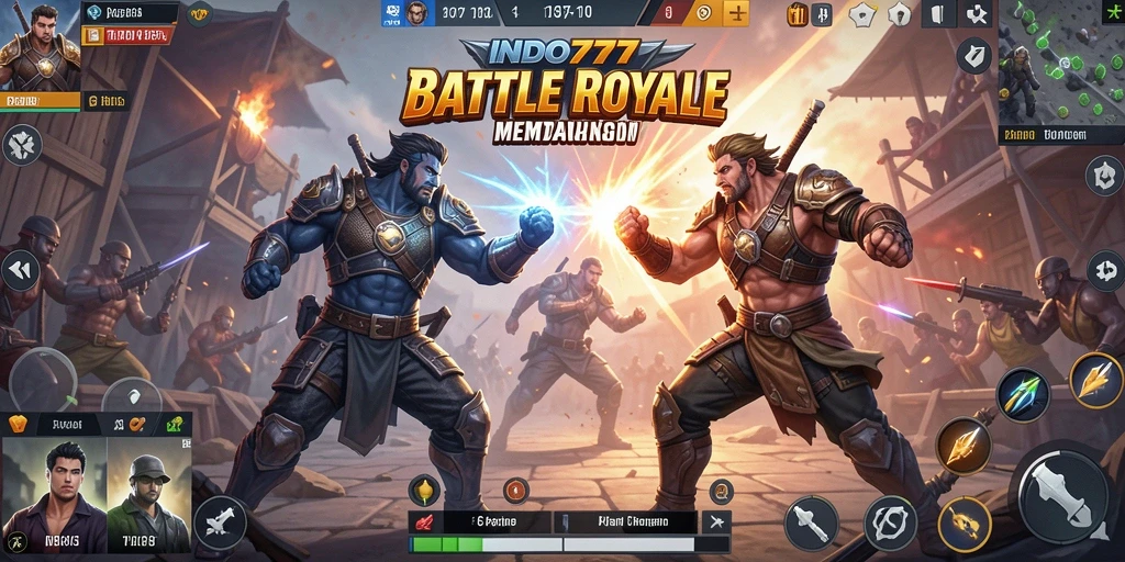 Screenshot aksion seru di gameplay Battle Royale INDO777.