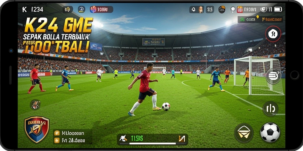 Tampilkan aksi mendebarkan dalam game sepak bola K234.
