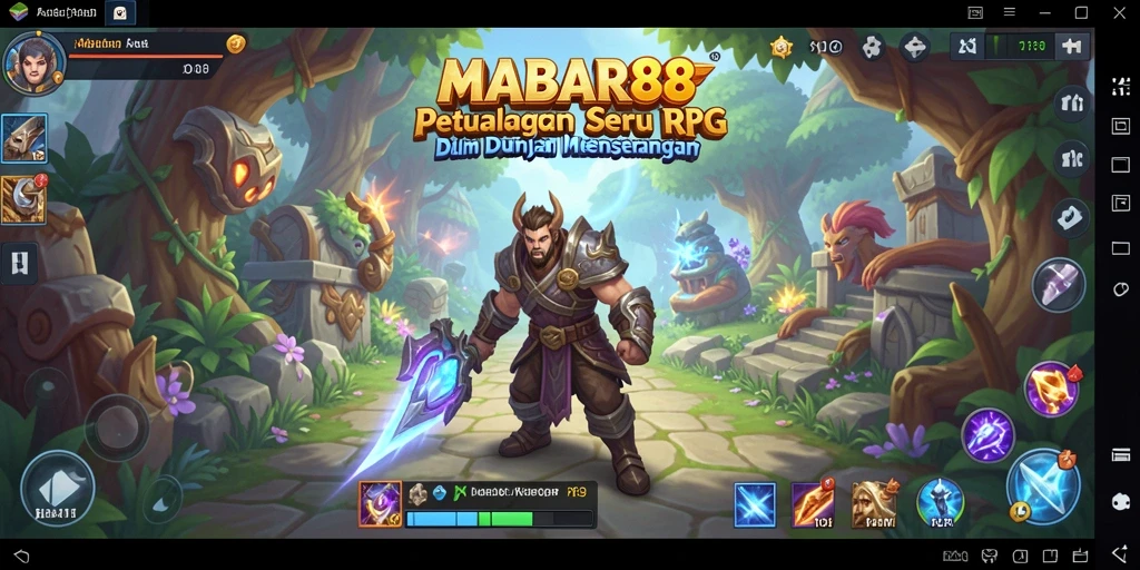 Tampilan gameplay seru dalam dunia fantasi RPG MABAR88.