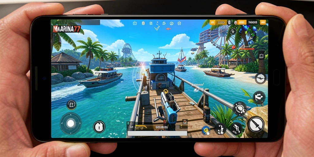 Screenshot gameplay <strong>MARINA77</strong> yang menampilkan dunia simulation yang kaya.
