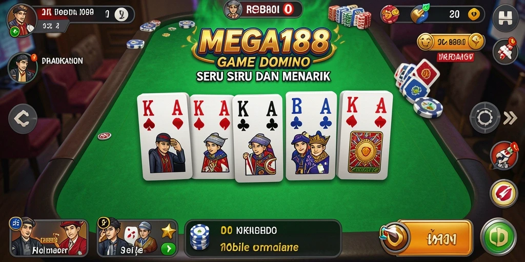 Screenshot menampilkan gameplay seru dan antusiasme pemain MEGA188.