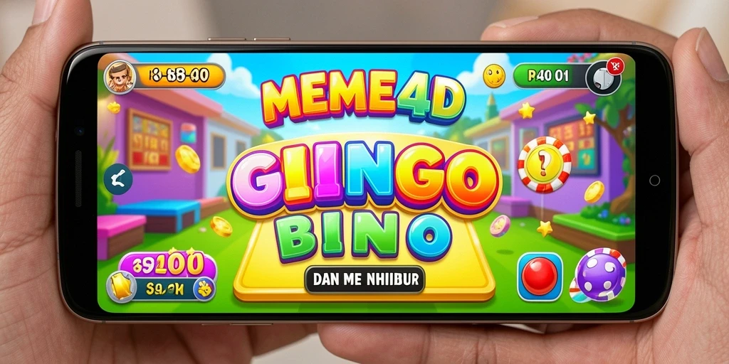 Tampilan screenshot dari gameplay seru Bingo di MEME4D.